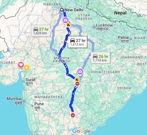 New delhi To Hyd transport service