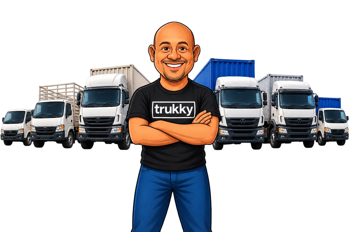 Trukky fleet of trucks and containers